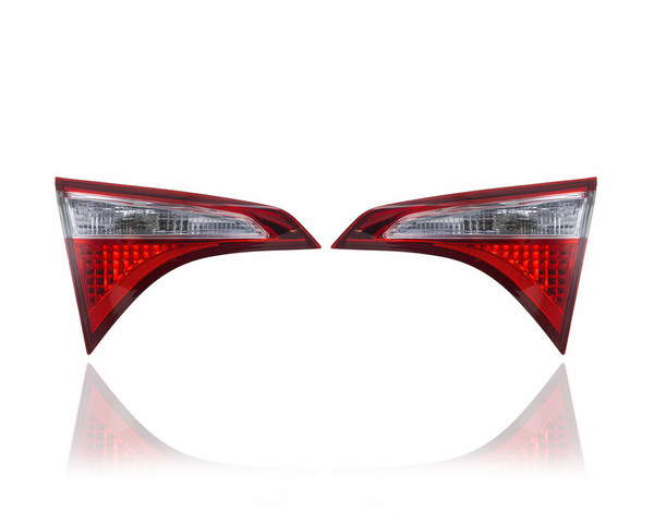 Tail Light Assembly - Compatible/Replacement for '14-16 Toyota Corolla - Inner On Trunk Lid - Pair, Left Driver + Right Passenger Set - 8158002510, 8159002510