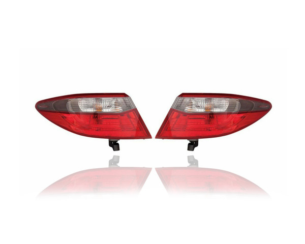 Tail Light Assembly - Compatible/Replacement for '15-17 Toyota Camry SE/XSE - Outer On Body, Darkened Sport Lens Interior - Pair, Left Driver + Right Passenger Set - 8155006830, 8156006830 CAPA