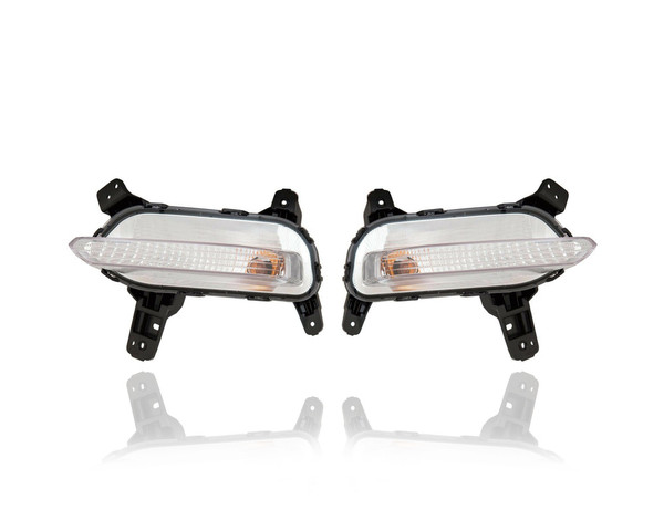 Turn Signal Light Assembly - Compatible/Replacement for '19-21 Kia Forte-Sedan - Front - Pair, Left Driver + Right Passenger Set - 92304M7000, 92303M7000 CAPA