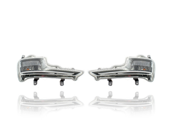 Turn Signal Light Assembly - Compatible/Replacement for '11-15 Chevrolet Volt - Pair, Left Driver + Right Passenger Set - 22810494, 22810493 CAPA