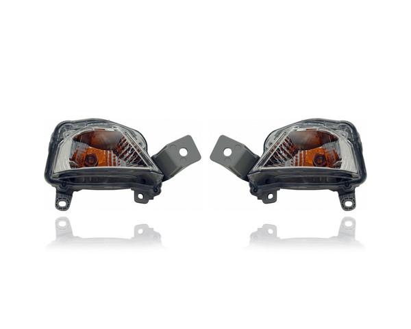 Turn Signal Light Assembly - Compatible/Replacement for '19-21 Nissan Altima - On Front Bumper - Pair, Left Driver + Right Passenger Set - 261306CA0A, 261356CA0A CAPA
