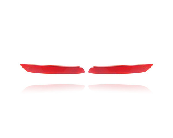 Bumper Cover Reflector - Compatible/Replacement for '14-15 Honda Civic Coupe, 16-18 RDX - Rear - Pair, Left Driver + Right Passenger Set - 33505TS8A52, 33555TS8A52 - CAPA