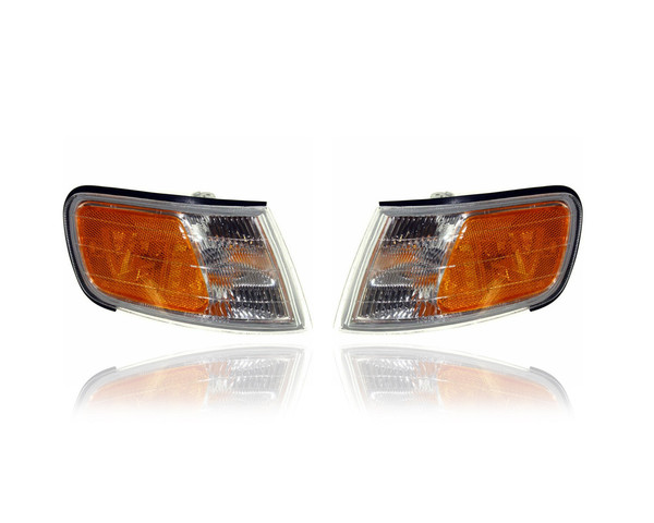 Cornering Light Assembly - Compatible/Replacement for '94-97 Honda Accord - Pair, Left Driver + Right Passenger Set - 34300SV4A02, 34350SV4A02