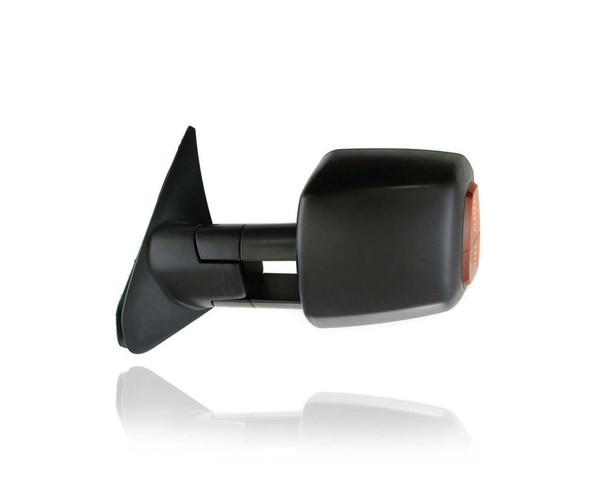 Door Mirror - Compatible/Replacement for '07-13 Toyota Tundra Base/Sr5 - Powered, Heated, With Signal Lamp, Textured, Dual-Arm Extendable - Left Hand - Driver - 879400C221