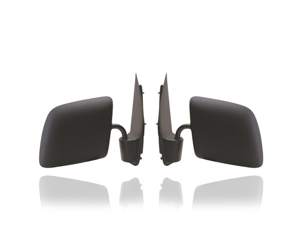 Door Mirror - Compatible/Replacement for '94-07 Ford Econoline Van - Manual, Flat Type - Pair, Left Driver + Right Passenger Set - F4UZ17682C, F4UZ17683A