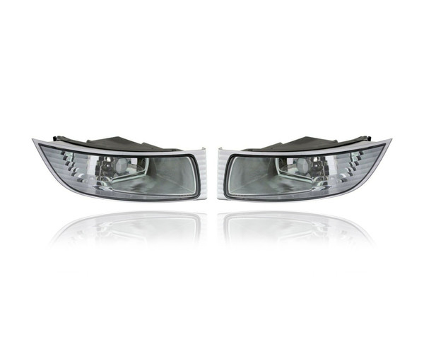 Fog Light - Compatible/Replacement for '03-08 Lexus GX470 (Exclude Sport Package/Smoked) - Chrome Bezel - Pair, Left Driver + Right Passenger Set - 8121160160, 8122160080