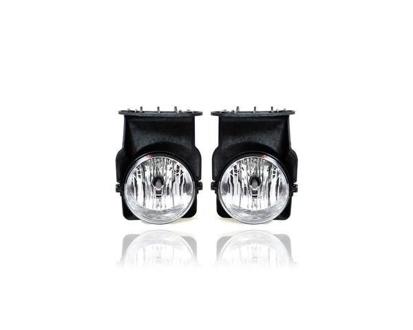 Fog Light Assembly - Compatible/Replacement for '05-07 GMC Sierra - Pair, Left Driver + Right Passenger Set - 15776381, 15776380