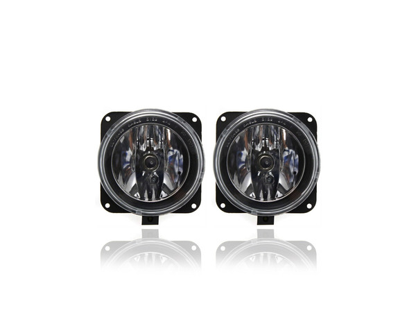 Fog Light Assembly - Compatible/Replacement for '02-04 Ford Focus SVT, 02-02 LS, 03-04 Mustang, 05-06 Escape/Hybrid - Round - Pair, Left Driver + Right Passenger Set - 2M5Z15200AB