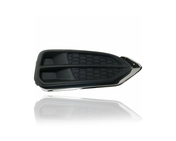 Fog Light Cover - Compatible/Replacement for '16-18 Acura RDX - Matte Black With Chrome Moulding - Right Hand - Passenger - 71104TX4A51