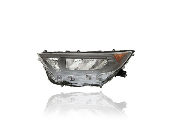 Headlight - Compatible/Replacement for '19-21 Toyota RAV4/Hybrid-LE (Japan Built) - Halogen-LED Black Bezel - Left Hand - Driver - 8117042821