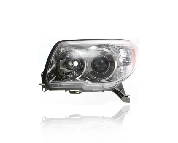 Headlight - Compatible/Replacement for '06-09 Toyota 4Runner Sport - Halogen Black Smoked Interior Bezel - Left Hand - Driver - 8117035451
