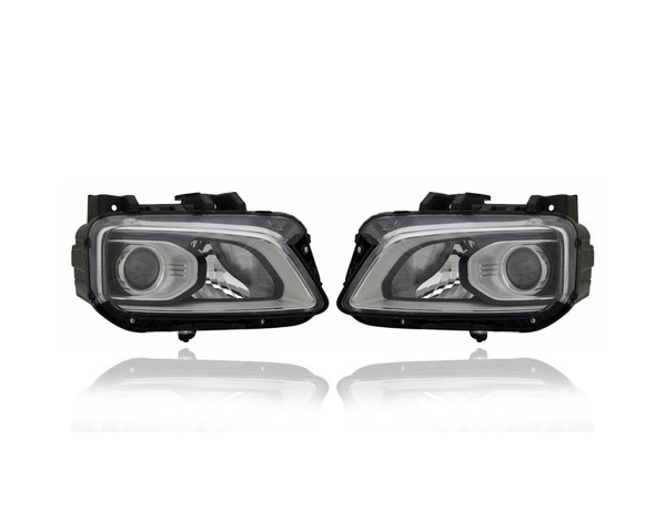 Headlight Assembly - Compatible/Replacement for '18-21 Hyundai Kona - Halogen - Pair, Left Driver + Right Passenger Set - 92102J9020, 92101J9020