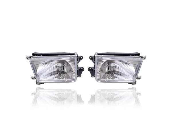 Headlight Assembly - Compatible/Replacement for '99-02 Toyota 4Runner - Pair, Left Driver + Right Passenger Set - 8111035320, 8115035300 - CAPA