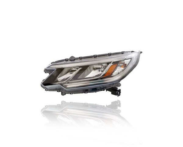 Headlight Assembly - Compatible/Replacement for '15-16 Honda CR-V LX - Halogen Without LED Daytime Running Light - Left Hand - Driver - 33150T1WA11 - CAPA