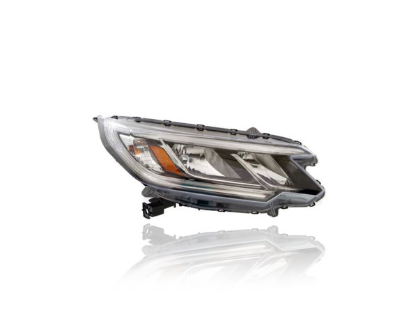 Headlight Assembly - Compatible/Replacement for '15-16 Honda CR-V LX - Halogen Without LED Daytime Running Light - Right Hand - Passenger - 33100T1WA11