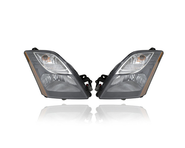 Headlight Assembly - Compatible/Replacement for '10-12 Nissan Sentra SR/SE R/Spec V - Black Interior - Pair, Left Driver + Right Passenger Set - 26010ZT50B, 26060ZT50B - CAPA