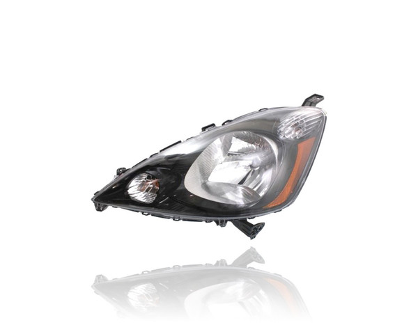 Headlight Assembly - Compatible/Replacement for '12-14 Honda Fit-Sport - Black Interior Bezel - Left Hand - Driver - 33150TK6A51
