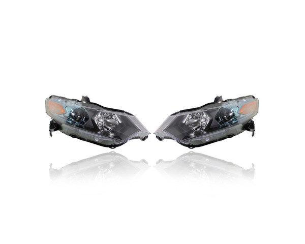 Headlight Assembly - Compatible/Replacement for '10-11 Honda Insight - Pair, Left Driver + Right Passenger Set - 33100TM8A01, 33150TM8A01