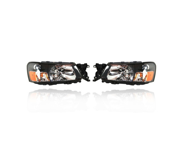 Headlight Assembly - Compatible/Replacement for '03-04 Subaru Forester - Pair, Left Driver + Right Passenger Set - 84001SA020, 84001SA030