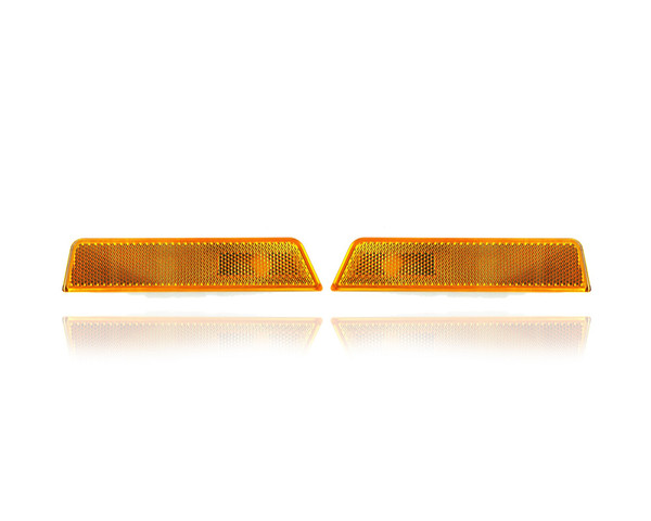 Side Marker Light - Compatible/Replacement for '08-14 Dodge Challenger - Pair, Left Driver + Right Passenger Set - 68043394AA, 68043395AA - CAPA