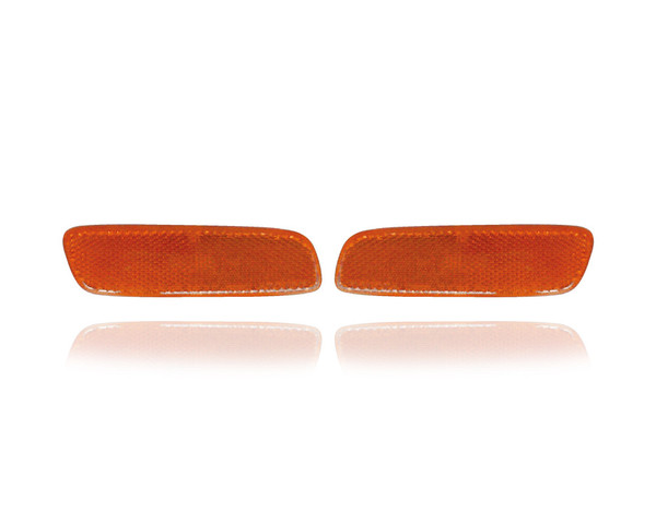 Side Marker Light Assembly - Compatible/Replacement for '98-05 Lexus GS300/400/430, 98-00 LS400, 01-05 IS300/Prius - Front On Bumper, Amber - Pair Set - 8173030110, 8174030120 CAPA