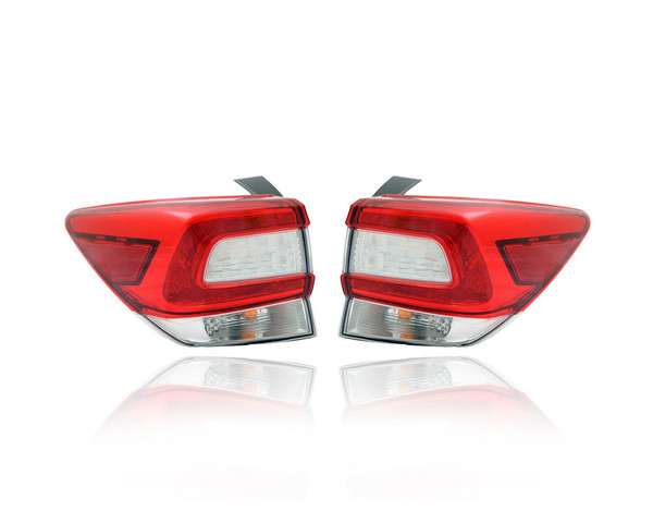 Tail Light - Compatible/Replacement for '18-19 Subaru Crosstrek, 17-19 Impreza Wagon - Outer - Pair, Left Driver + Right Passenger Set - 84912FL04A, 84912FL05A - CAPA