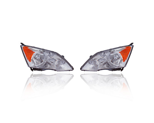 Headlight For HO2503129; HO2502129 07-11 Honda CR-V - Pair Left and Right Set, CAPA
