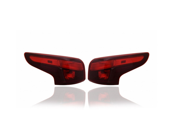 Tail Light Assembly - Compatible/Replacement for '17-19 Nissan Rogue Sport/Qashqai - Outer On Body Quarter Panel - Pair, Left Driver + Right Passenger Set - 265506MA0A, 265556MA0A - CAPA