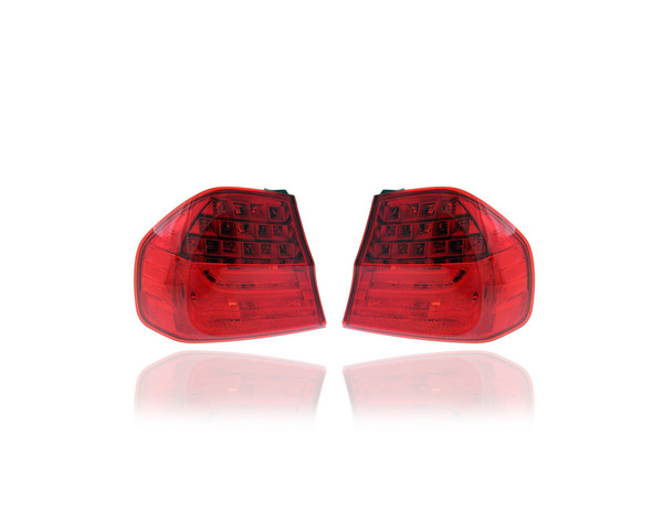 Tail Light Assembly - Compatible/Replacement for '09-11 BMW 3-Series Sedan - Outer On Body Quarter Panel - Pair, Left Driver + Right Passenger Set - 63217289430, 63217289429 - CAPA