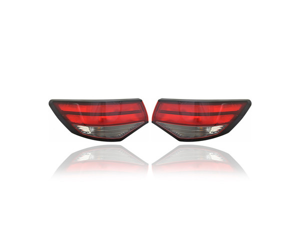 Tail Light Assembly - Compatible/Replacement for '20-23 Nissan Sentra - Outer On Body Quarter Panel - Pair, Left Driver + Right Passenger Set - 265506LB0A, 265556LB0A