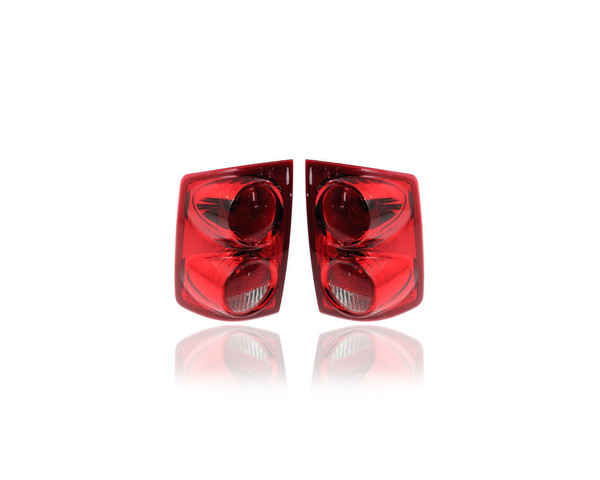 Tail Light Assembly - Compatible/Replacement for '05-11 Dodge Dakota - Pair, Left Driver + Right Passenger Set - 55077604AD, 55077605AD