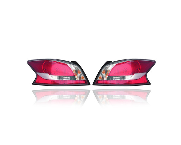 Tail Light Assembly - Compatible/Replacement for '14-15 Nissan Altima Sedan SL - LED - Pair, Left Driver + Right Passenger Set - 265509HM2A, 265559HM2A - CAPA