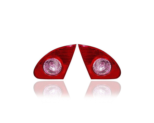 Tail Light Assembly - Compatible/Replacement for '03-08 Toyota Corolla - Inner On Trunk Lid - Pair, Left Driver + Right Passenger Set - 8167002030, 8168002030