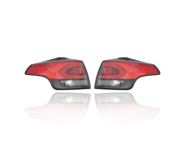 Tail Light Assembly - Compatible/Replacement for '16-18 Toyota RAV4/Hybrid-SE/Limited/Platinum - LED Outer On Body Quarter Panel - Pair, Left Driver + Right Passenger Set - 8155142192, 8156142192 CAPA
