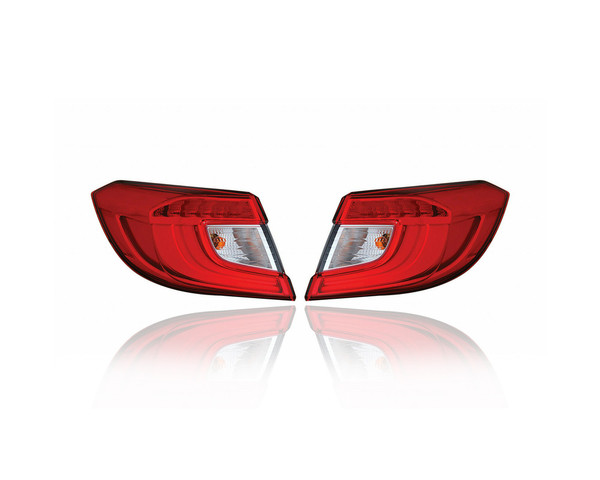 Tail Light Assembly - Compatible/Replacement for '18-20 Honda Accord Hybrid EX/EXL/Touring - Outer On Body - Pair, Left Driver + Right Passenger Set - 33500TVAA51, 33550TVAA51 - CAPA