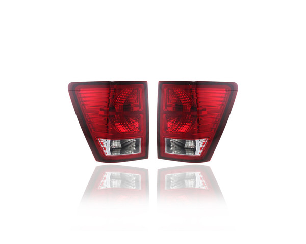 Tail Light Assembly - Compatible/Replacement for '07-10 Jeep Grand Cherokee - Pair, Left Driver + Right Passenger Set - 55079012AC, 55079013AC