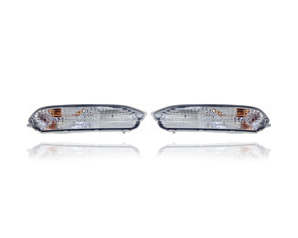 Turn Signal Light Assembly - Compatible/Replacement for '16-18 Honda Pilot (Exclude LX-Trim) - With Sensing, Without Park-Lamps - Pair, Left Driver + Right Passenger Set - 33300TG7A11, 33350TG7A11