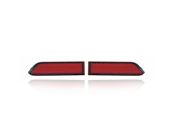 Bumper Reflector - Compatible/Replacement for '18-20 VW Volkswagen Tiguan - Rear Outer - Pair, Left Driver + Right Passenger Set - 5NA945104, 5NA945103