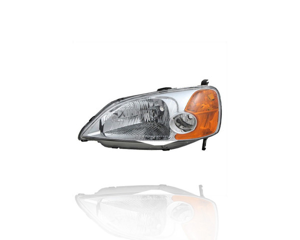 Headlight For 01-03 Honda Civic Sedan Only, '03 Hybrid - Left Hand / Driver - CAPA - 33151S5AA01