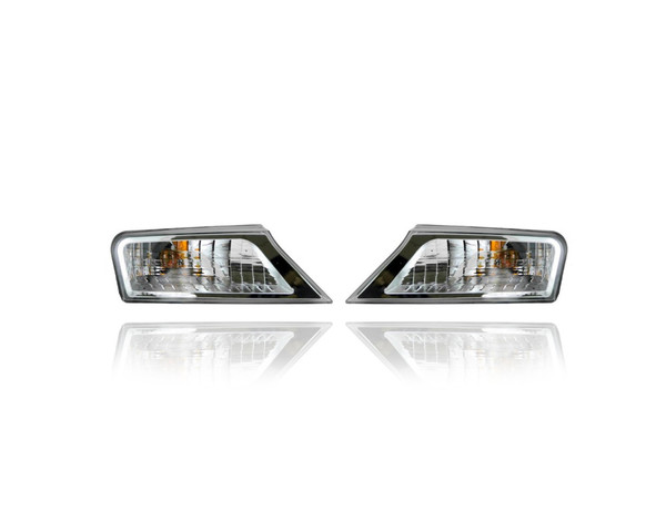 Cornering Light Assembly - Compatible/Replacement for '08-12 Jeep Liberty - Pair, Left Driver + Right Passenger Set - 57010124AA, 57010125AA