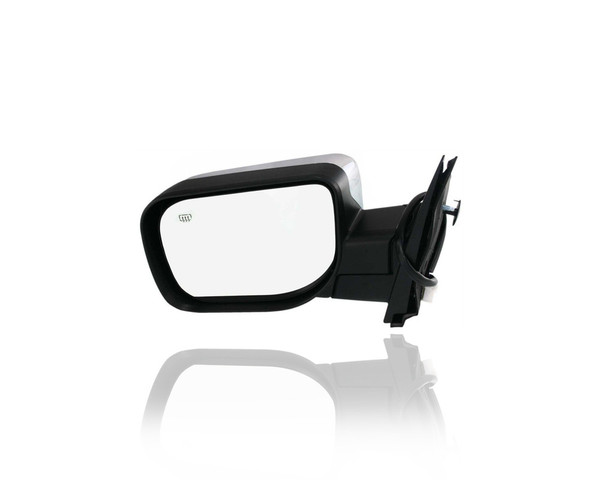 Door Mirror - Compatible/Replacement for '04-05 Nissan Titan SE, 04-10 Armada SE, 04-06 SE-Offroad, 11-12 SV, 12-15 SL Without Big-Tow-Package - Powered, Heated, Chrome - Left Hand Driver - 96302ZC20A