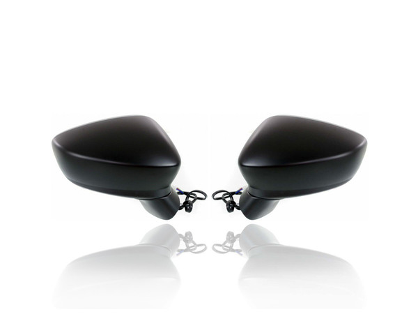 Door Mirror - Compatible/Replacement for '14-16 Mazda Mazda3 I/ISV/Isport (Mexico Built) - Non-Heated, With Signal Lamp, Without Blind Spot Detection, Unpainted - Pair, Set - BHS269121E, BHS269181E