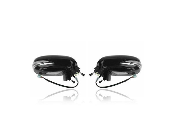 Door Mirror - Compatible/Replacement for '09-11 Lexus IS250/350 Without Luxury & Sport Package - Powered, Heated - Pair, Left Driver + Right Passenger Set - 8791053401C0, 8794053401C0