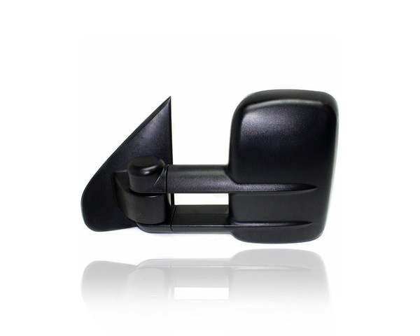 Door Mirror - Compatible/Replacement for '14-18 Chevrolet Silverado/GMC Sierra 1500, 15-19 2500/3500 - Manual, Extendable Dual Arm Tow Type - Left Hand - Driver - 22820395