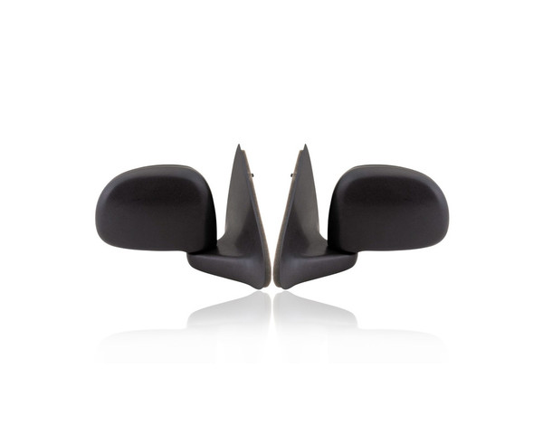 Door Mirror - Compatible/Replacement for '97-03 Ford F-150 Paddle Swing Lock Type - Manual, Black - Pair, Left Driver + Right Passenger Set - F75Z17682HAA, F65Z17683AA