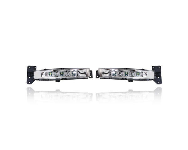 Fog Light Assembly - Compatible/Replacement for '15-21 Dodge Charger - LED - Pair, Left Driver + Right Passenger Set - 68214428AB, 68214427AB - CAPA