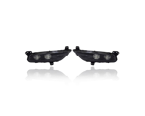 Fog Light Assembly - Compatible/Replacement for '11-21 Chrysler 300 Sedan - LED - Pair, Left Driver + Right Passenger Set - 68294008AA, 68294009AA
