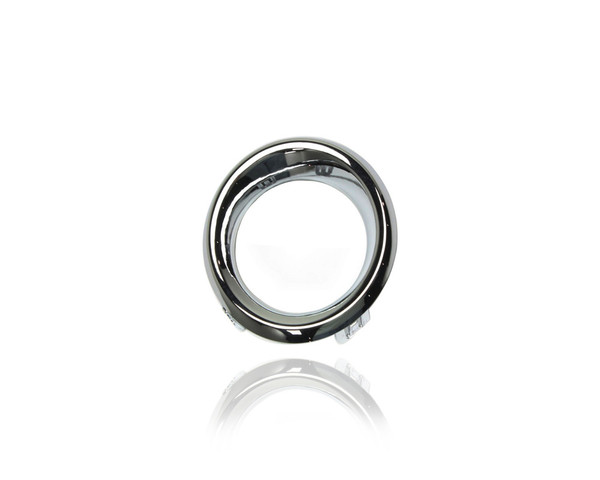 Fog Light Cover - Compatible/Replacement for '14-16 Mazda Mazda3 Sedan/Hatchback I/S/Touring/Grand Touring (Japan-Built) - With Fog Lamp Hole, Chrome - Right Hand - Passenger - BJE150C12