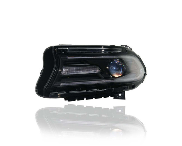 Headlight Assembly - Compatible/Replacement for '15-15 Dodge Charger (Exclude SRT) - Halogen With LED Daytime Running light - Left Hand - Driver - 68214397AD - CAPA