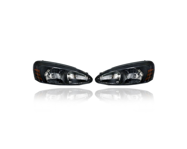 Headlight Assembly - Compatible/Replacement for '04-08 Pontiac Grand Prix - Pair, Left Driver + Right Passenger Set - 25851403, 25851404 - CAPA